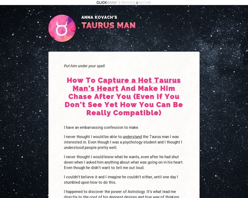 Taurus Man Secrets — Put That Hot Taurus Man Under Your Spell