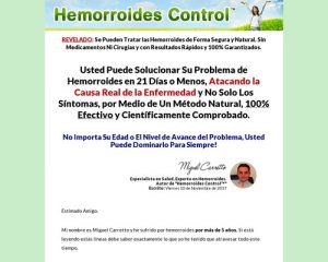 Hemorroides Control - 90% De Comisión!