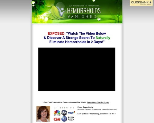 Hemorrhoids Vanished – Get Rid of Hemorrhoids Naturally in 2 Days